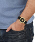 ფოტო #4 პროდუქტის Men's Swiss V-Code Black Leather Strap Watch 43mm
