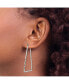 ფოტო #2 პროდუქტის Stainless Steel Polished Triangular Hoop Earrings