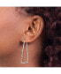 Stainless Steel Polished Triangular Hoop Earrings