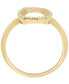 Diamond Open Oval Frame Ring (1/10 ct. t.w.) in 14k Gold or 14k White Gold, Created for Macy's