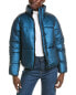 Фото #1 товара Nicole Miller Cropped Puffer Jacket Women's Blue Xl