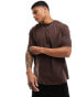 ASOS DESIGN relaxed t-shirt in brown with skate back print