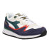 Фото #3 товара Diadora V7000 Navy Lace Up Mens White Sneakers Casual Shoes 179256-C0619