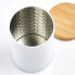 Фото #3 товара Хранение продуктов Zeller SCANDI Vorratsbehälter с высоким круглым бамбуковым крышкой белый