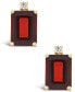 ფოტო #3 პროდუქტის Garnet (3-7/8 ct.t.w) and Diamond Accent Stud Earrings in 14K Yellow Gold