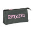 Фото #1 товара Школьный пенал Kappa Тройной Carry-all серебристый розовый Серый 22 х 12 х 3 см