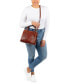 Small Caroline Melbourne Embossed Leather Satchel