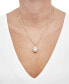 ფოტო #2 პროდუქტის Cultured Freshwater Baroque Pearl (13-14mm) 18" Pendant Necklace in 18k Gold-Plated Sterling Silver