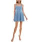 Juniors' Sleeveless Pleat-Skirt Fit & Flare Dress