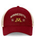 Men's Maroon Minnesota Golden Gophers Heritage Waylon Trucker Adjustable Hat Maroon, Natural - фото #2