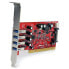 Фото #5 товара StarTech.com 4 Port PCI SuperSpeed USB 3.0 Adapter Card with SATA / SP4 Power - PCI - USB 3.2 Gen 1 (3.1 Gen 1) - Red - CE - FCC - TAA - REACH - Renesas/NEC - µPD720202 - 5 Gbit/s