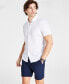 Фото #5 товара Men's Slim-Fit Yarn-Dyed Linen Shirt