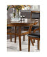 Фото #9 товара Dining Room Furniture Walnut Rubberwood MDF Round Table 1Pc Table W Shelf