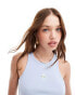 Фото #3 товара Levi's Gemini mini floral embroid logo racer vest in light blue