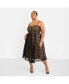 Women's Plus Size Lorelei Lace Overlay Midi A Line Dress