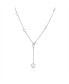 Фото #1 товара Simple Chain Long Linear Open Hearts Dangle Lariat Pendant Y Necklace Lightweight For Women Sterling Silver