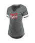 ფოტო #3 პროდუქტის Women's Gray and White Toronto Raptors Showtime Winning with Pride Notch Neck T-shirt