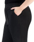 Plus Size Ponte Mid-Rise Front-Seamed Pants