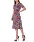 Фото #2 товара Платье средней длины с принтом и завязкой на поясе от 24seven Comfort Apparel