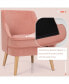 Accent Chair Velvet Upholstered Single Sofa with Legs