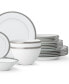 Charlotta Platinum 30-Piece Dinnerware Set, Service For 6