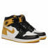 Кроссовки Nike Air Jordan 1 Retro High Yellow Ochre (Белый, Черный)