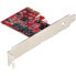 StarTech.com SATA PCIe Card - 2 Port PCIe SATA Expansion Card - 6Gbps - Full/Low Profile - PCI Express to SATA Adapter/Controller - ASM1062R SATA RAID - PCIe to SATA Converter - PCIe - SATA - PCIe 2.0 - Red - ASMedia - ASM1062R - 6 Gbit/s