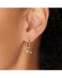 ფოტო #2 პროდუქტის Women's 14K Gold Plated Earrings Rainbow Hoops