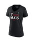 ფოტო #2 პროდუქტის Women's Black Texas Rangers 2023 Division Series Winner Locker Room V-Neck T-shirt