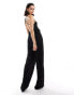 Фото #1 товара JDY open back plisse jumpsuit in black