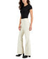 ფოტო #6 პროდუქტის Juniors' Glossy High Rise Faux-Leather Flare Jeans