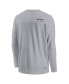 ფოტო #4 პროდუქტის Men's Gray New England Patriots 2022 Sideline Coach Chevron Lock Up Performance Long Sleeve T-shirt