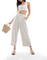 Фото #1 товара ASOS DESIGN dad culotte with linen in natural