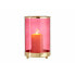 Фото #3 товара Подсвечник декоративный Gift Decor Розовый Позолоченный цилиндр Metal Glass 12,2 x 19,5 x 12,2 см.