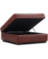 Фото #9 товара CLOSEOUT! Thaniel 44" Leather Storage Ottoman, Created for Macy's