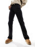 Фото #4 товара Pieces Karen high waisted straight leg jeans in black