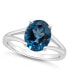 ფოტო #1 პროდუქტის Women's London Blue Topaz (3-3/5 ct.t.w.) Ring in Sterling Silver