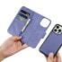 2w1 etui skórzany pokrowiec z klapką iPhone 14 Pro Max Anti-RFID Wallet Case jasnofioletowy