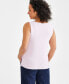 Women's Cotton Boat-Neck Sleeveless Top, Created for Macy's