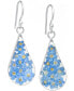 ფოტო #2 პროდუქტის Medium Teardrop Dried Flower Earrings in Sterling Silver. Available in Multi, Blue, Yellow or Purple