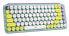 Фото #3 товара Logitech POP Keys Wireless Mechanical Keyboard With Emoji Keys - Mini - RF Wireless + Bluetooth - Mechanical - QWERTZ - Mint colour
