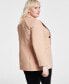 Фото #2 товара Plus Size Bi-Stretch Faux-Double-Breasted Blazer, Created for Macy's