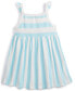 Фото #2 товара Baby Girls Pool Stripe Dress, Created for Macy's