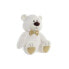 Фото #1 товара Плюшевый медвежонок DKD Home Decor Детский Медведь Белый Золотой Металлический 30 x 40 см 25 x 25 x 30 см
