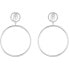 Elegant steel earrings with crystals LJ1579