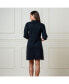 Women's Long Puff Sleeve Mock Neck Sweater Dress