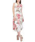 Фото #1 товара Petite Printed Chiffon Sleeveless A-Line Midi Dress