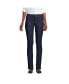 Petite Recover Mid Rise Straight Leg Blue Jeans