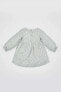 Kız Bebek Çiçekli Uzun Kollu Twill Elbise C2411a524sp