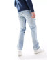 Фото #4 товара Levi's – 501 Original – Gerade geschnittene Jeans in Hellblau mit Patchwork